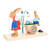 Easter Bunny Mum with Wheelbarrow and Bunny Boy